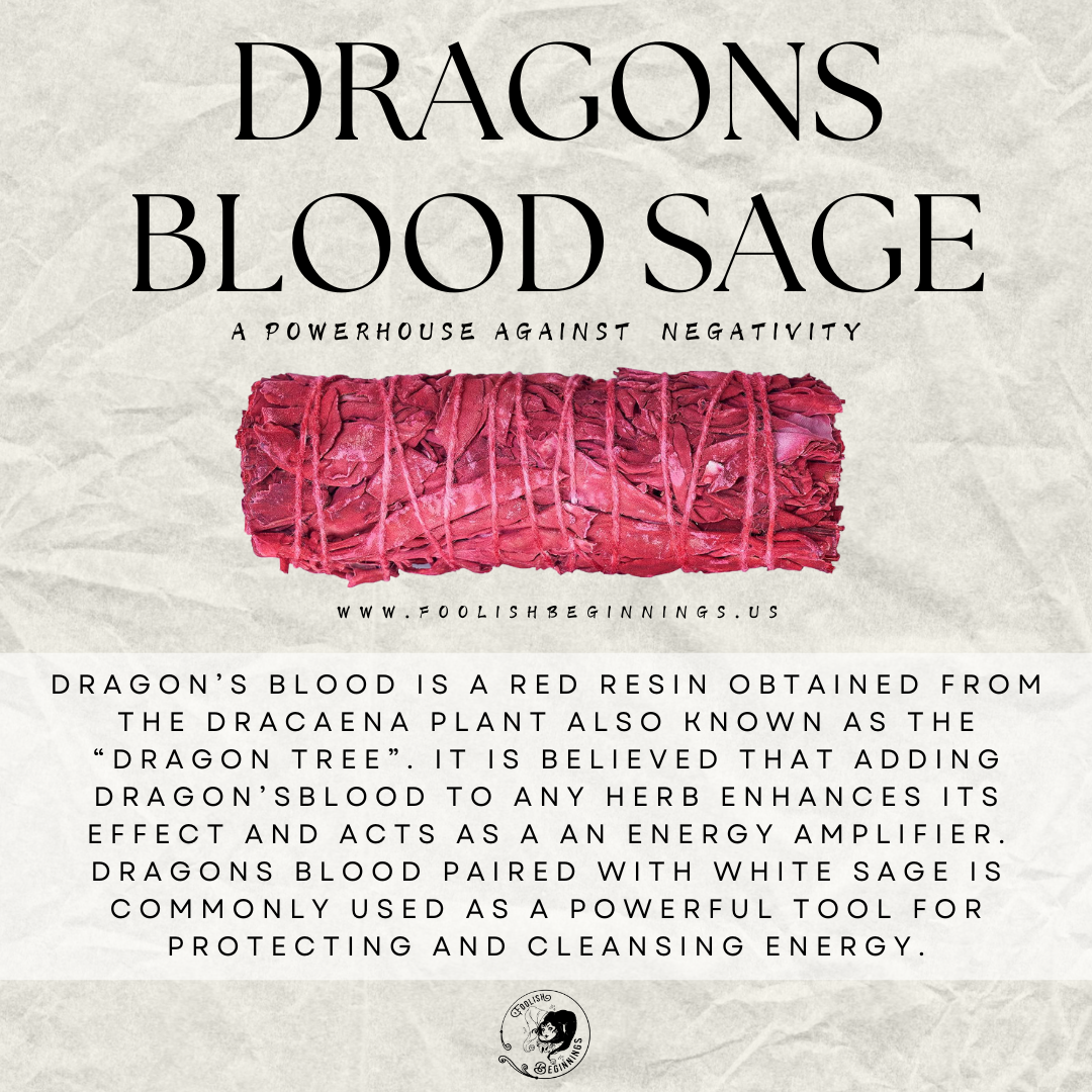 4-Inch Dragon's Blood Sage Smudge Sticks